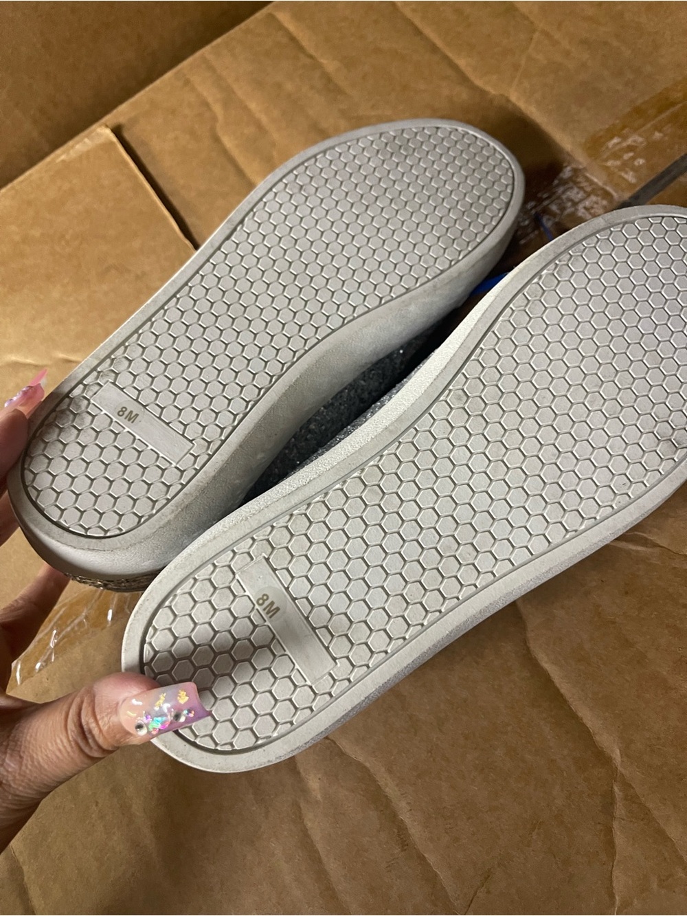 NWOB Beach 🏖️ By Matisse Melody Glitter Sparkle Star Low-Top Sneakers size 8 - Picture 5 of 5